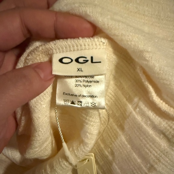 OGL long sleeved ribbed tunic top/dress with slit XL - Picture 3 of 4